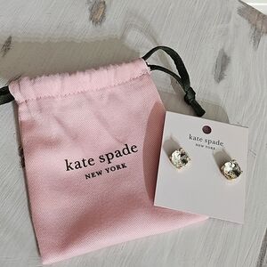 kate spade New York Clear Gumdrop Stud Earrings - NEW